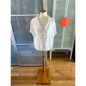 Rails Zuma Linen Button Up Shirt in Wild Cat Print